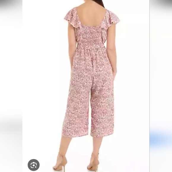 Luxology Light Blue And White Paisley Design Calf Length Small Jumpsuit NWT - Picture 12 of 13